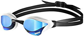 【中古】【輸入品 未使用】Arena Cobra Core Swim Goggles for Men and Women カンマ Blue-White カンマ Swipe Anit-Fog Mirror Lens (New)