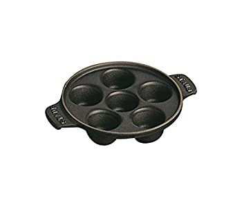 【中古】【輸入品・未使用】Staub 1301523 Cast Iron Escargot Dish%カンマ% 15cm%カンマ% Black Matte