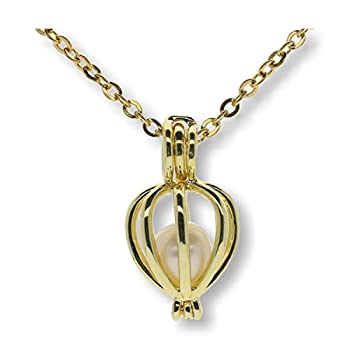 【中古】【輸入品・未使用】Pearlina 養殖ウィッシュパール オイスターネックレスセット 金メッキ ケージロケット ステンレススチールチェーン付き 18インチ 【中古】【輸入品・未使用】Pearlina 養殖ウィッシュパール オイスターネックレスセット 金メッキ ケージロケット ステンレススチールチェーン付き 18インチ