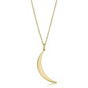 【中古】【輸入品・未使用】Kooljewelry 10Kイエローゴールド 三日月ペンダント ケーブルチェーンネックレス (18インチ)