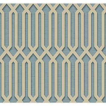 【中古】【輸入品・未使用】York Wallcoverings ディメンショナルエフェクト オリアナ 取り外し可能な壁紙 グレー ブルー