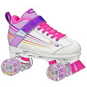【中古】【輸入品・未使用】(Kids 3%カンマ% white) - Pacer Comet Kids Light Up Roller Skates