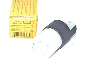 【中古】【輸入品・未使用】Hubbell HBL4579C Locking Connector%カンマ% 15 amp%カンマ% 250V%カンマ% L6-15R%カンマ% Black/White by Hubbell