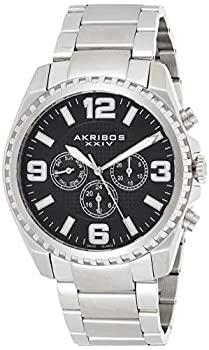 【中古】【輸入品・未使用】Akribos XXIV Men 's ak774ssb多機能Swiss Quartz Movement Watch with Black Dial andステンレススチールブレスレット 【中古】【輸入品・未使用】Akribos XXIV Men 's ak774ssb多機能Swiss Quartz Movement Watch with Black Dial andステンレススチールブレスレット