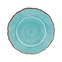 【中古】【輸入品・未使用】Le Cadeaux Antiqua Turquoise - Melamine Dinner Plates - Set of 8 by...