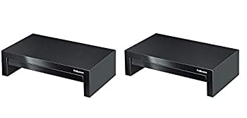 Fellowes Designer Suites モニターライザー ブラック 8038101 Pack of 2