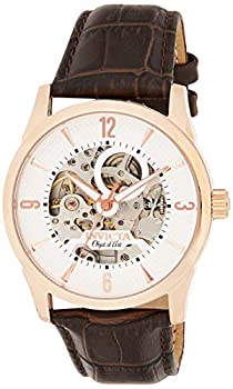 yÁzyAiEgpzInvicta Men's 'Objet D Art' Automatic Stainless Steel and Leather Casual Watch%J}% Color:Brown (Model: 22637)