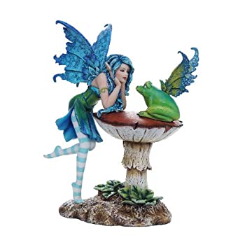 Enchanting Frog Gossip Fairy Collectible Decorative Statue 6.5H Amy Brown