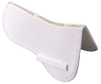 【中古】【輸入品・未使用】(White) - ECP Air Ride Shock Absorbing Half Saddle Pad