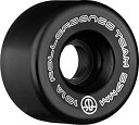 (57mm%カンマ% Black) - Rollerbones Team Logo 101A Recreational Roller Skate Wheels (Set of 8)