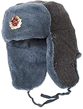 Russian Army Ushanka HAT メンズ US サイズ: Large カラー: グレイ