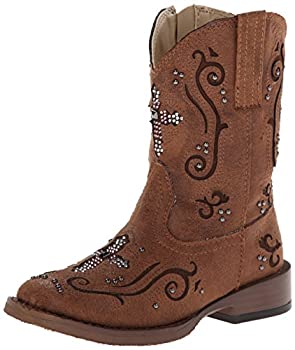 楽天スカイマーケットプラス【中古】【輸入品・未使用】Roper Faith Square Toe Bling Cowgirl Boot （ Toddler / Little Kid ） US サイズ: 5 Infant カラー: ブラウン