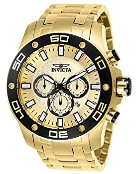 yÁzyAiEgpzInvicta Men's 26079 Pro Diver Quartz Chronograph Gold Dial Watch