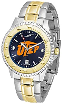 【中古】【輸入品・未使用】UTEP Miners Men 'sステンレススチールとゴールドトーン腕時計