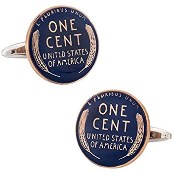 【中古】【輸入品・未使用】Cuff - DaddyリンカーンヘッドCent Painted Penny Cufflinks Withプレゼンテーションボックス