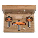 【中古】【輸入品・未使用】CMT 800.513.11 3-Piece Ogee Kitchen Set in Hardwood Case%カンマ% 1/2-I...