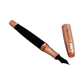 yÁzyAiEgpzMonteverde Invincia%J}% Rose Gold with Black Carbon Fiber Fountain Pen (MV40062) NM (sAi)
