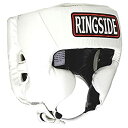 yÁzyAiEgpz(Large%J}% White) - Ringside Competition Boxing Muay Thai MMA Sparring Head Protection Headgear with Cheeks