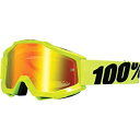 【中古】【輸入品・未使用】100?% Accuriメンズダートバイクオートバイゴーグルアイウェア???Fluo Yellow /蛍光イエロー/ミラーレッド/ 1サイズ(2)