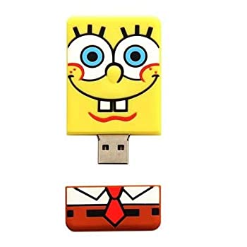 【中古】【輸入品・未使用】スポンジボブ スクエアパンツ 4GB USBフラッシュドライブ イエロー