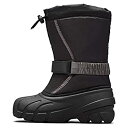 【中古】【輸入品・未使用】SOREL - ユース フラリー 冬 スノーブーツ 子供用%カンマ% ブラック、シティグレー。%カンマ% 8 Little Kid