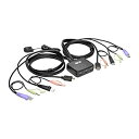 【中古】【輸入品・未使用】2-PORT KVM SWITCH W/ HDMI USB AUDIO CABLES PERIPHERAL SHARING