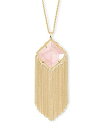 【中古】【輸入品・未使用】Kendra Scott キングストンゴールドロングペンダントネックレス ローズクォーツ