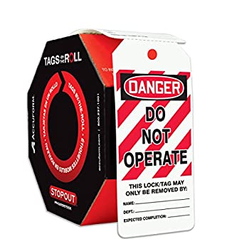 šۡ͢ʡ̤ѡAccuform Signs TAR125 Tags By-The-Roll Lockout Tags%% Legend DANGER DO NOT OPERATE%% 6.25 Length x 3 Width x 0.010 Thickness%%