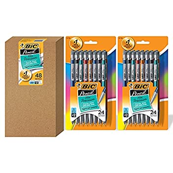 BIC Xtra-Precision Mechanical Pencil%カンマ% Metallic Barrel%カンマ% Fine Point (0.5mm)%カンマ% 48-Count
