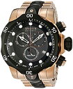 yÁzyAiEgpzInvicta Men's 5728 Reserve Collection Black Ion-Plated and Rose Gold-Tone Chronograph Watch