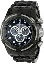 【中古】【輸入品・未使用】Invicta 14425 メンズリザーブ ブラックダイヤルブラックIPスティールブレスレットクロノダイブウォッチ