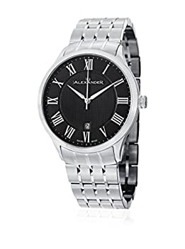 【中古】【輸入品・未使用】Alexander Statesman Triumph Wrist Watch for Men???ブラックダイヤル日付アナログSwiss Watch???ステンレススチールブレスレット腕時計???Mens 【中古】【輸入品・未使用】Alexander Statesman Triumph Wrist Watch for Men???ブラックダイヤル日付アナログSwiss Watch???ステンレススチールブレスレット腕時計???Mens