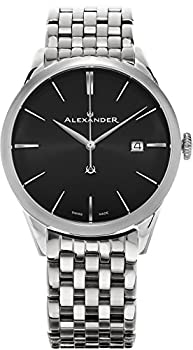 【中古】【輸入品・未使用】Alexander Heroic Sophisticate Wrist Watch for Men???ブラックダイヤル日付アナログSwiss Watch???ステンレススチールブレスレット腕時計???Me 【中古】【輸入品・未使用】Alexander Heroic Sophisticate Wrist Watch for Men???ブラックダイヤル日付アナログSwiss Watch???ステンレススチールブレスレット腕時計???Me