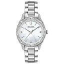 【中古】【輸入品・未使用】Bulova クラシック クォーツ レディース 腕時計 ステンレススチール ダイヤモンド シルバートーン (モデル:96R228)(2)