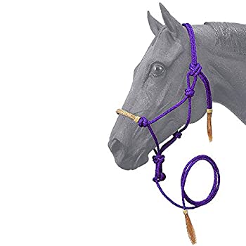 【中古】【輸入品・未使用】Tough 1?tough-1?Rawhide NosebandロープHalter with Lead