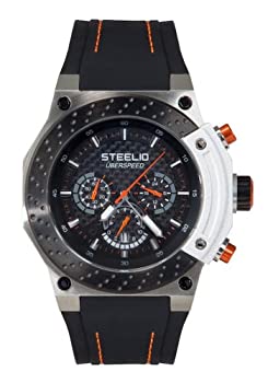 【中古】【輸入品・未使用】SteelioメンズUberspeed Retrogradeクロノグラフ(オレンジ)