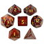 šۡ͢ʡ̤ѡ(Poppy Jasper) - Set of 7 Handmade Stone 16mm Polyhedral Dice with Velvet Pouch by Wiz Dice - Choose From 12 Different Stones