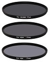 【中古】【輸入品・未使用】ICE 77mm スリムNDフィルターセット ND1000 ND64 ND8 ニュートラルデンシティー 77 10 6 3ストップ 光...