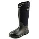 【中古】【輸入品・未使用】Bogs Women's Classic High Ha Black Smooth Mid-Calf Fabric Rain Boot...
