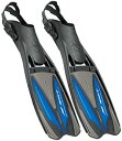 【中古】【輸入品・未使用】ScubaPro Jet Sport Fins、Scuba Pro Diving Fin、ブラックブルー-ミディアム(8-10)