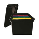 【中古】【輸入品・未使用】File Tote Storage Box w/Lid%カンマ% Legal/Letter%カンマ% Plastic%カンマ% Black (並行輸入品)(3)