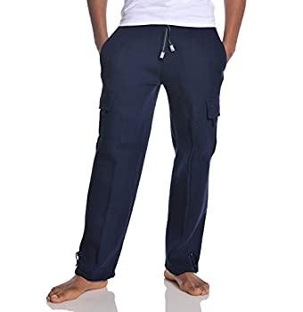 【中古】【輸入品・未使用】Pro Club メンズ 丈夫なフリースカーゴパンツ US サイズ: 5X-Large カラー: ブルー