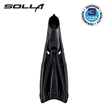 【中古】【輸入品・未使用】(Medium%カンマ% Black/Black) - TUSA Solla Full Foot Fins