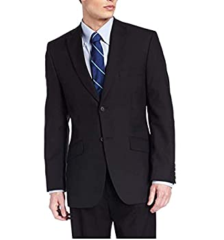 【中古】【輸入品・未使用】[Haggar] ストライプのテーラードフィット2つボタンスーツセパレートジャケット メンズ HZ70038 ブラック 44 Short