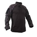 【中古】【輸入品・未使用】ロスコ コンバットシャツ ジッパー付 ブラック (2XL%カンマ% ブラック)(4)