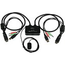 【中古】【輸入品・未使用】StarTech オーディオおよびリモートスイッチと2ポートUSB、HDMIケーブルKVMスイッチ - HDMIとUSB電源KVM - デュアルポートHDMI KVMスイッチ(sv2(2)