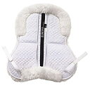 【中古】【輸入品・未使用】(Large%カンマ% White/White) - Europa Sheepskin Vari-Shim Half Pad