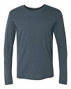 【中古】【輸入品・未使用】Next Level メンズ トライブレンド 長袖 クルーTシャツ(6071) 3L ブルー