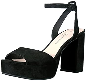 【中古】【輸入品 未使用】Chinese Laundry Women 039 s Theresa Platform Dress Sandal カンマ Black Suede カンマ 7.5 M US