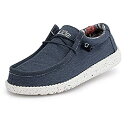 【中古】【輸入品 未使用】 HEY DUDE Wally Stretch - Casual Men 039 s Shoes - Color Blue - Lightweight Comfort - Ergonomic Memory Foam Insole - Size JP 28.5